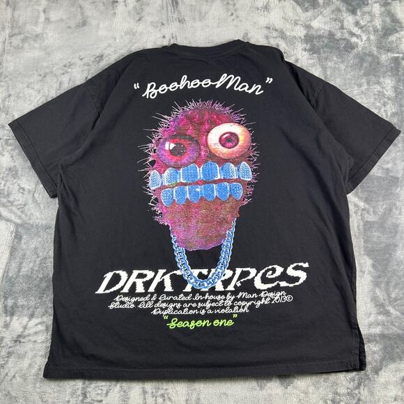 BoohooMAN DRK Forces 3D Graphic T-Shirt Size M Streetwear Oversized Tee RARE - Picture 1 of 11